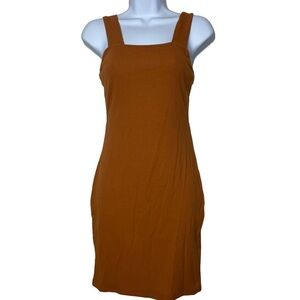 NWOT Heart & Hips Burnt Orange Thick Strap Mid Length Dress Medium